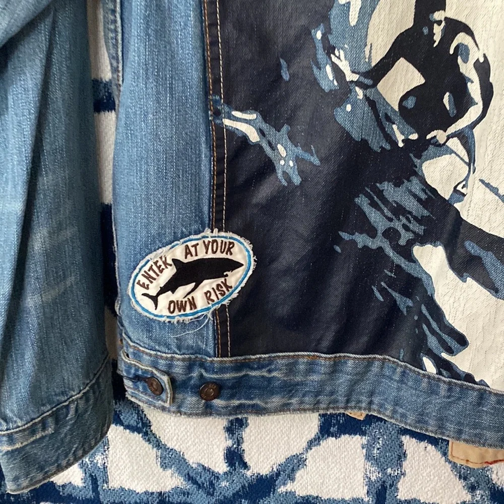 Gap denim surf patchwork jacket - Picture 13 of 16